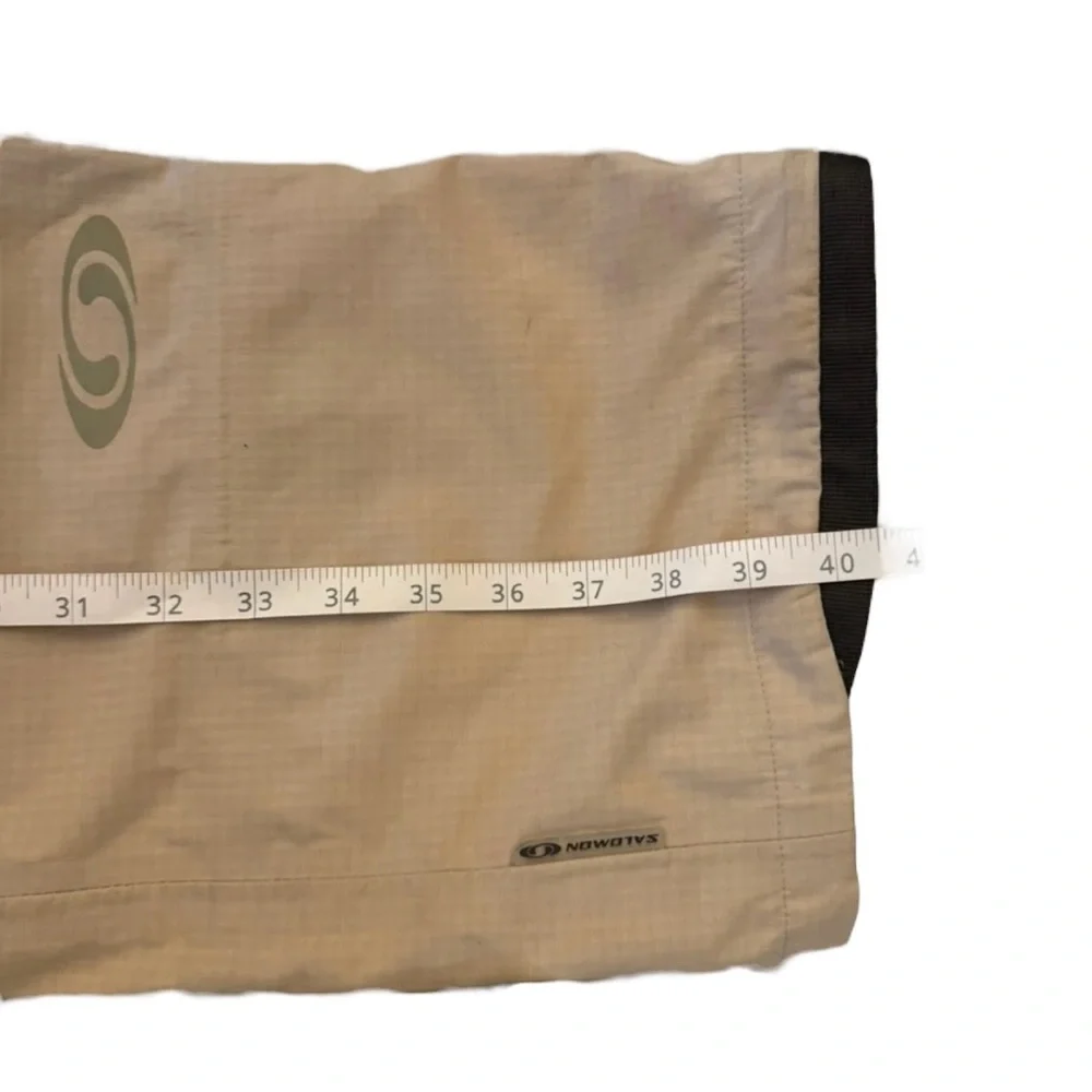 Salomon Advanced‎ Ski Snowboarding Men Unisex Pants Tan Logo Size 6